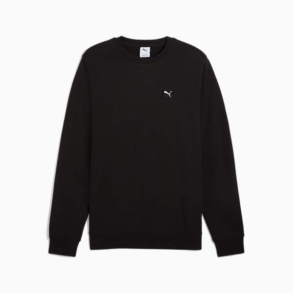 Essentials Elevated Crew Men, PUMA Black, large-ZAF