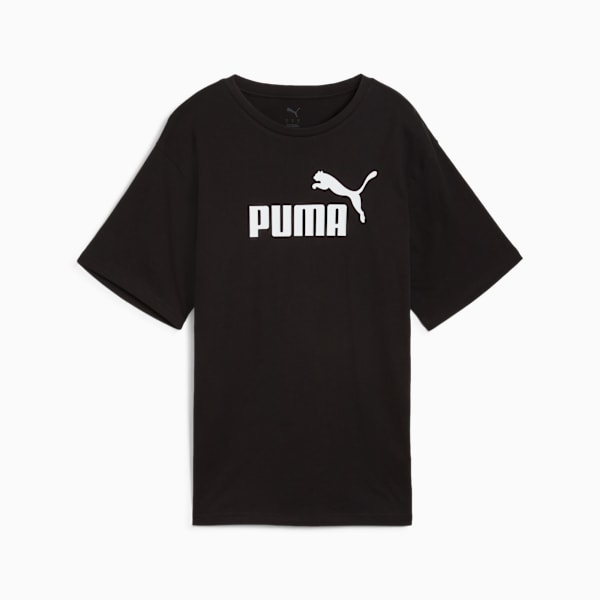 Essentials No. 1 Logo Relaxed Tee Women, PUMA Black, large-ZAF