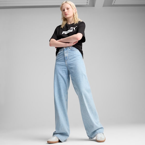 Essentials No. 1 Logo Relaxed Tee Women, PUMA Black, large-ZAF