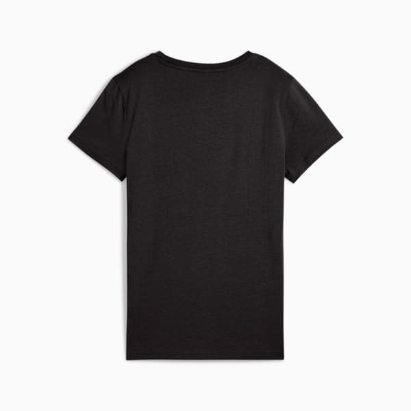Essentials Metallic Tee Women, PUMA Black-Metallic Gold, large-ZAF
