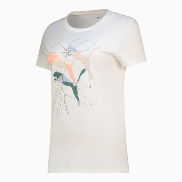 Graphics Branded Leaf Tee Women, PUMA White, large-ZAF