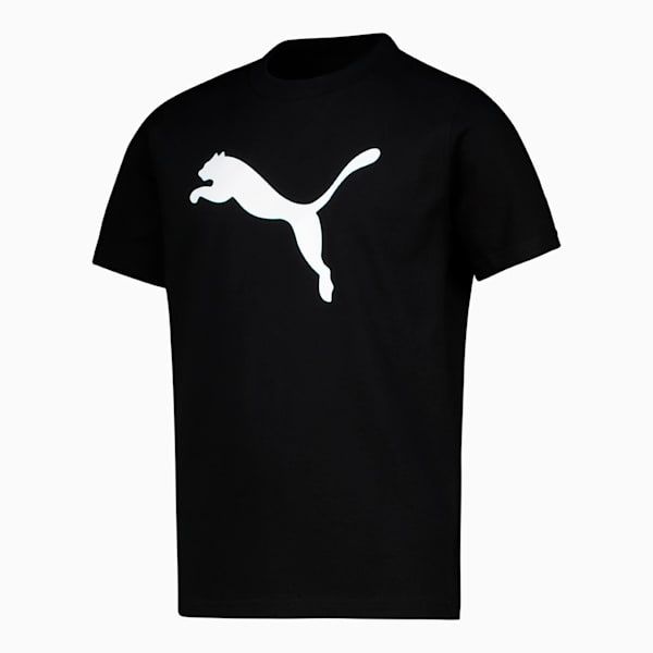 Essentials Cat Logo Tee B Youth, PUMA Black, large-ZAF