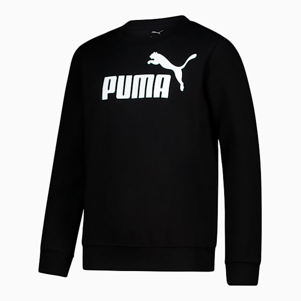 Essentials No. 1 Logo Crew Youth, PUMA Black, large-ZAF
