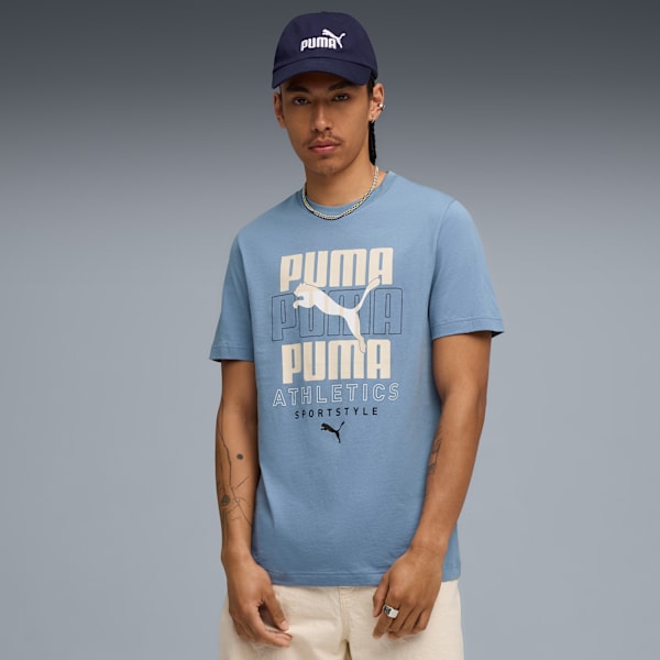 Graphic Stacked Tee Men, Cool Blue, large-ZAF