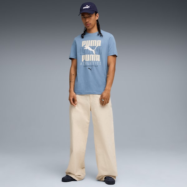Graphic Stacked Tee Men, Cool Blue, large-ZAF