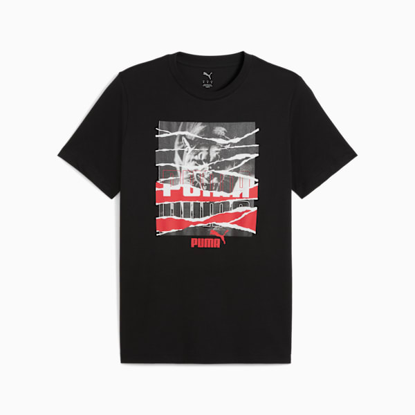 Graphic Photoprint Tee M Men, PUMA Black, large-ZAF