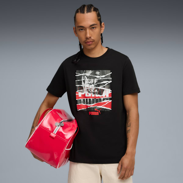Graphic Photoprint Tee M Men, PUMA Black, large-ZAF