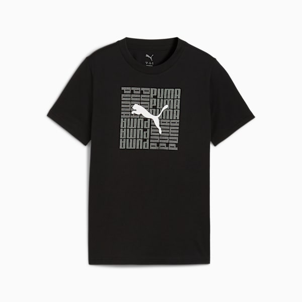 Graphic Box Tee Youth, PUMA Black, large-ZAF