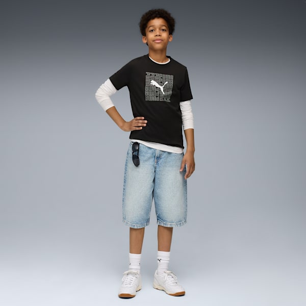 Graphic Box Tee Youth, PUMA Black, large-ZAF