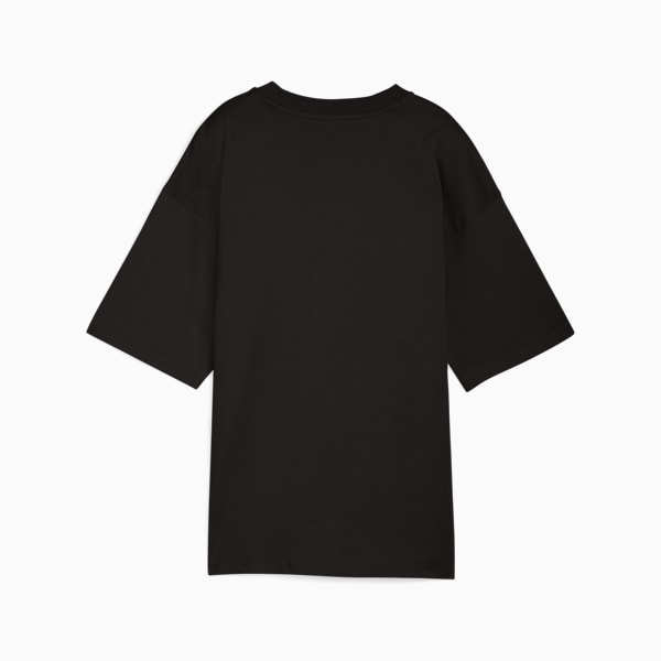 Essentials PUMA Logo Oversized Tee Youth, PUMA Black, large-ZAF