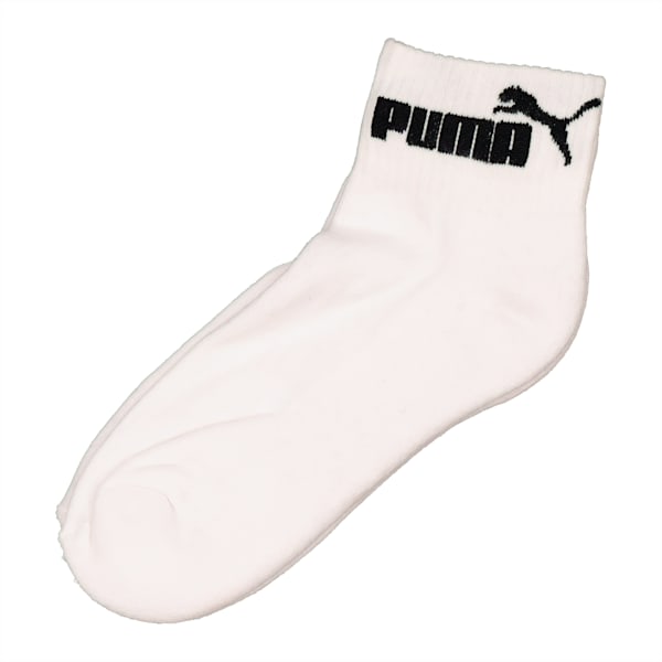 Mens Crew Running Sock, Puma White-Puma Black, large-ZAF