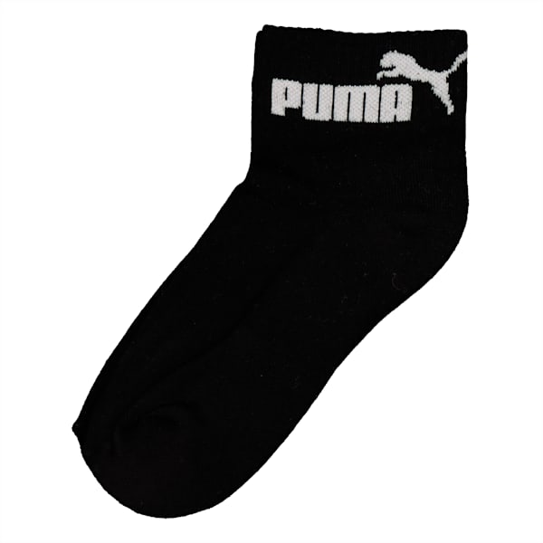 Mens Crew Running Sock, Puma Black-Puma White, large-ZAF