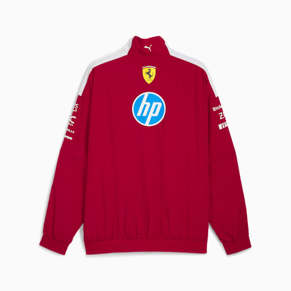 Scuderia Ferrari 2025 Drivers T7 Oversized Jacket Men, Dark Cherry, large-ZAF