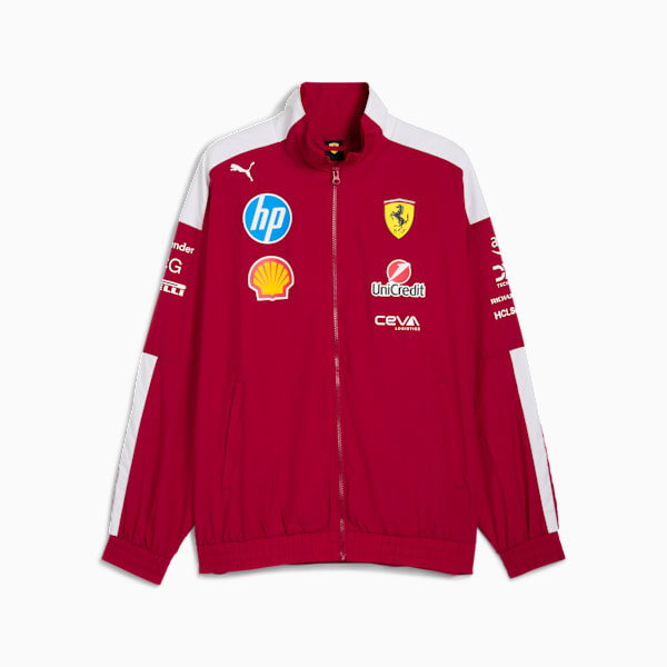 Scuderia Ferrari 2025 Drivers T7 Oversized Jacket Men, Dark Cherry, large-ZAF