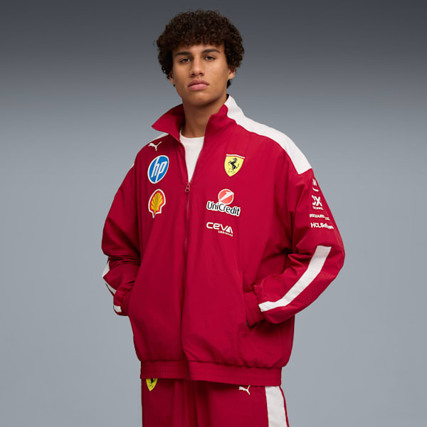 Chamarra oversized Scuderia Ferrari 2025 Drivers T7 Hombre, Dark Cherry, large-MEX