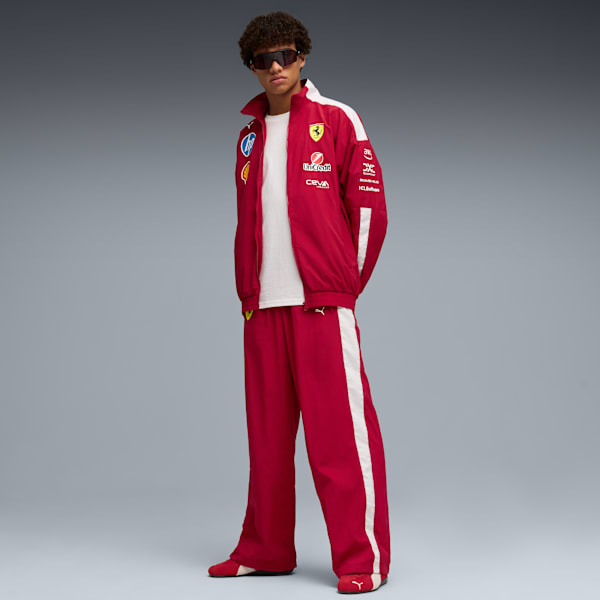 Scuderia Ferrari 2025 Drivers T7 Oversized Jacket Men, Dark Cherry, large-ZAF