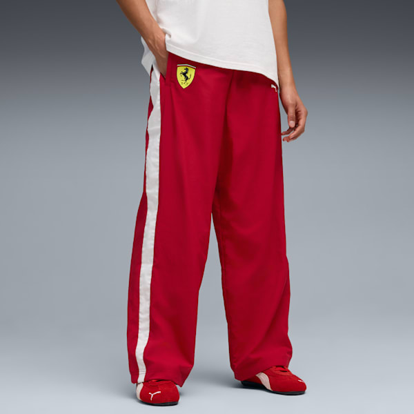 Scuderia Ferrari 2025 Drivers T7 Oversized Pants Men, Dark Cherry, large-ZAF