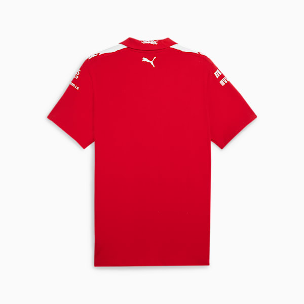 Polo SCUDERIA FERRARI x JOSHUA VIDES Motorsport para hombre, Rosso Corsa, large-MEX