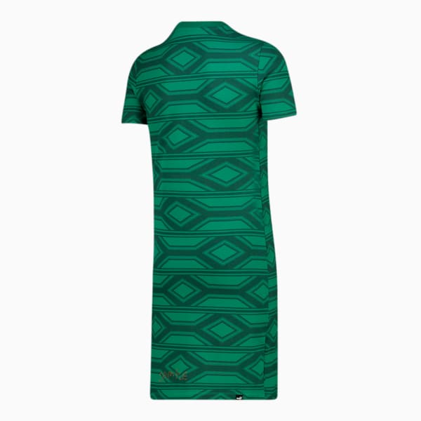 United Warrior Fitted Netball Tee Dress Women, Trekking Green, large-ZAF