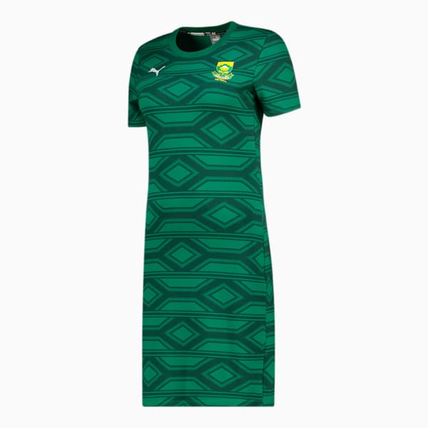 United Warrior Fitted Netball Tee Dress Women, Trekking Green, large-ZAF