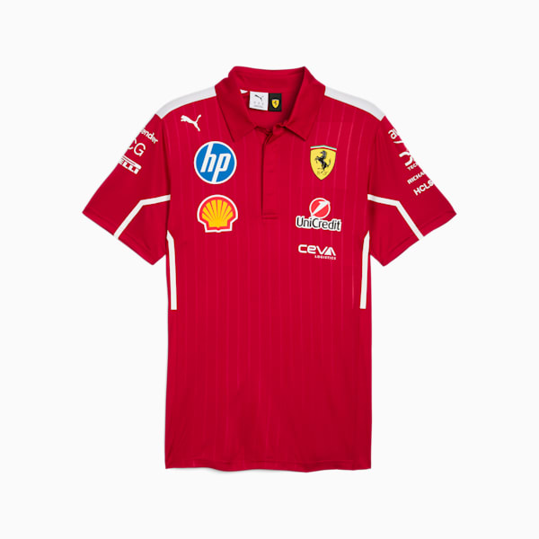 Scuderia Ferrari HP 2025 Team Polo Men, Dark Cherry, large-ZAF