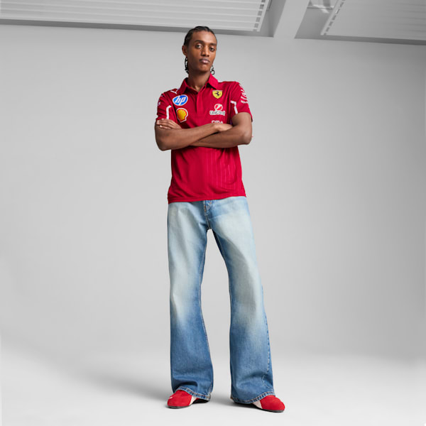 Scuderia Ferrari HP 2025 Team Polo Men, Dark Cherry, large-ZAF