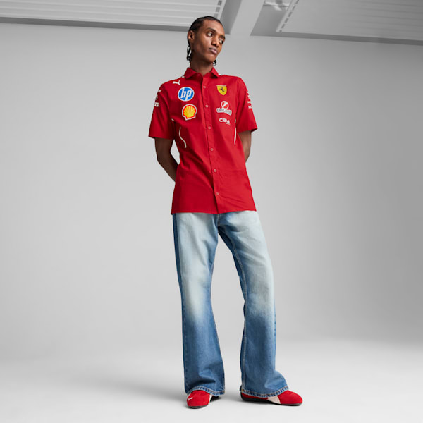 Scuderia Ferrari HP 2025 Team Shirt Men, Dark Cherry, large-ZAF
