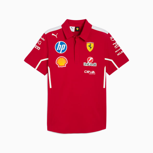 Scuderia Ferrari HP 2025 Team Polo Men, Dark Cherry, large-MEX