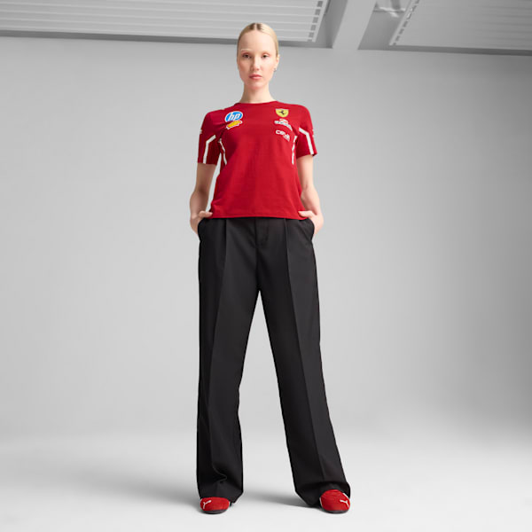 Playera Scuderia Ferrari HP 2025 Team para mujer, Dark Cherry, large-MEX
