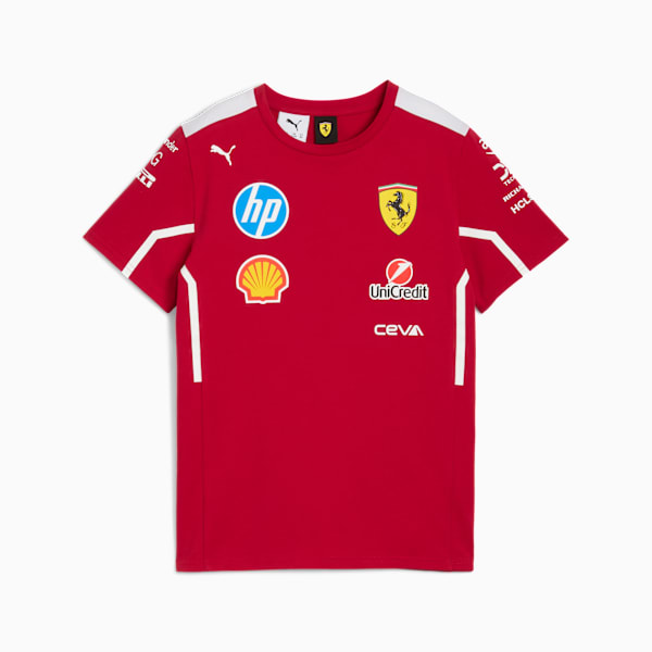 Scuderia Ferrari HP 2025 Team Tee Youth, Dark Cherry, large-MEX