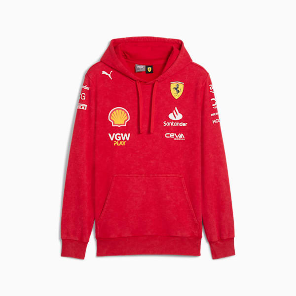 Scuderia Ferrari Desert Sun Replica Team Hoodie Men, Rosso Corsa, large-ZAF