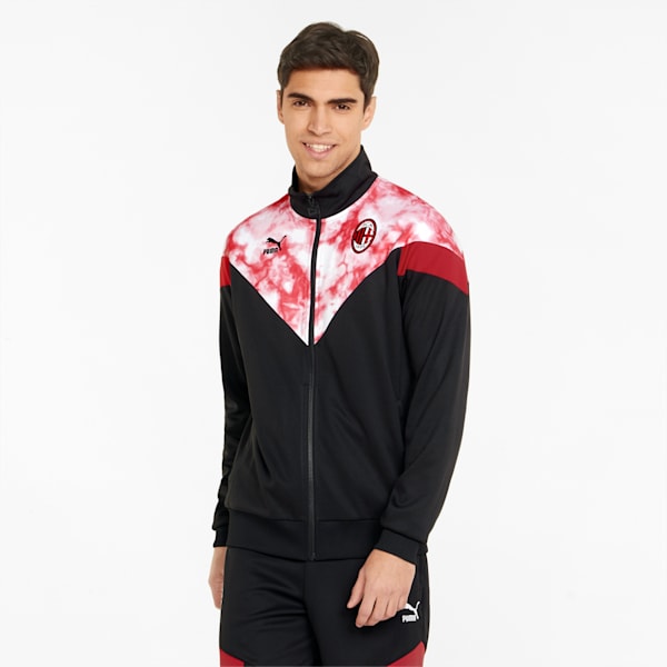 ACM Iconic MCS Men's Football Tracksuit Jacket, Puma Black-Tango Red, large-ZAF