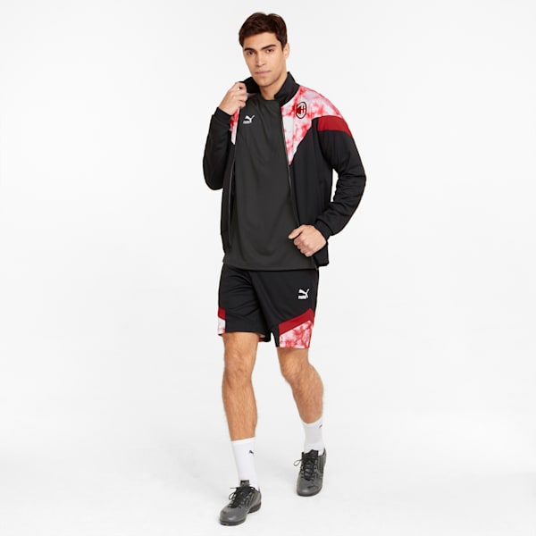 ACM Iconic MCS Men's Football Tracksuit Jacket, Puma Black-Tango Red, large-ZAF