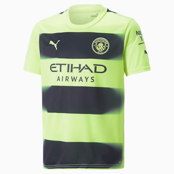 Manchester City F.C. Third 22/23 Replica Football Jersey Youth, Fizzy Light-Parisian Night, large-ZAF