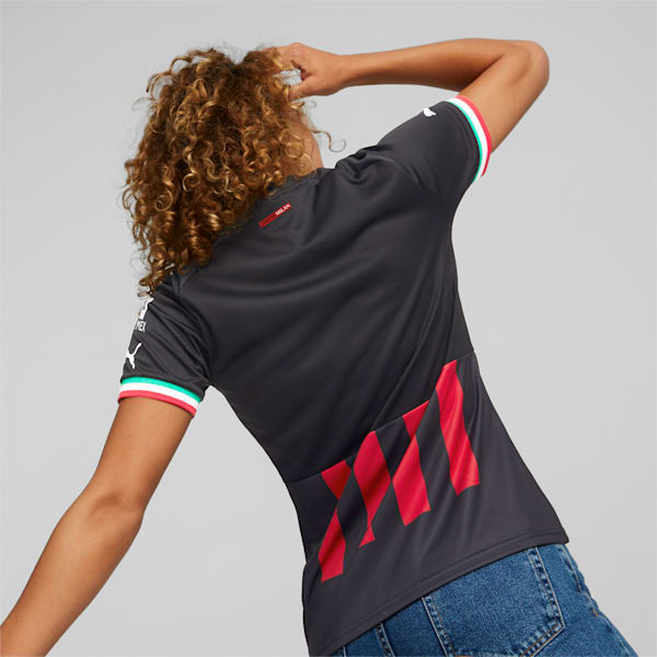 A.C. Milan Home 22/23 Replica Jersey Women, Puma Black-Tango Red, large-ZAF