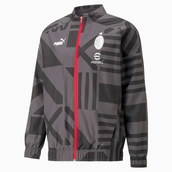 A.C. Milan Pre-match Football Jacket Men, Puma Black-Asphalt, large-ZAF