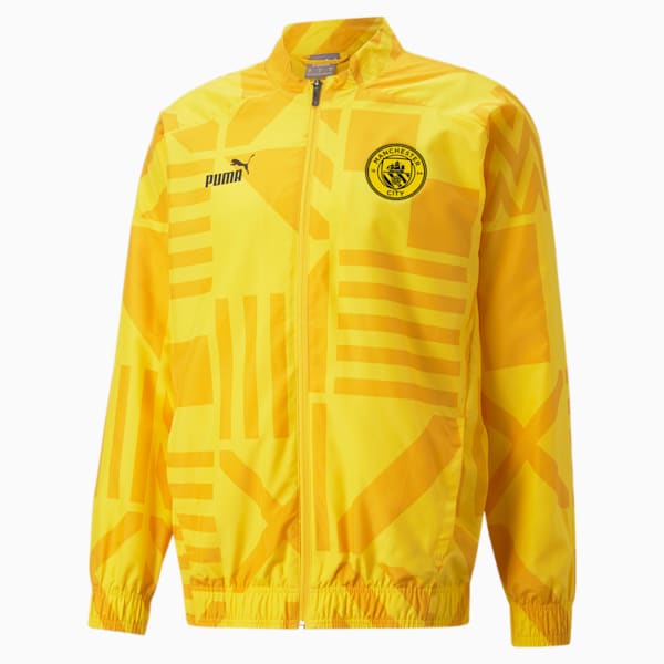 Manchester City F.C. Pre-match Football Jacket Men, Spectra Yellow-Puma Black, large-ZAF