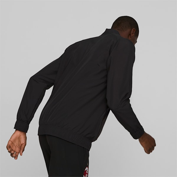 A.C. Milan Pre-match Jacket Men, PUMA Black-Tango Red, large-ZAF