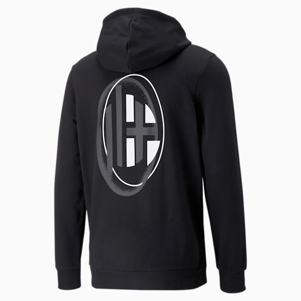 A.C. Milan ftblLegacy Hoodie Men, PUMA Black-Tango Red, large-ZAF