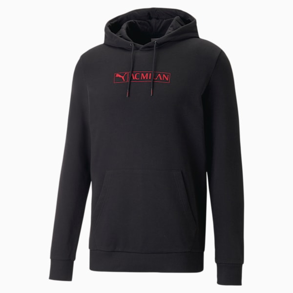 A.C. Milan ftblLegacy Hoodie Men, PUMA Black-Tango Red, large-ZAF