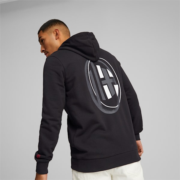A.C. Milan ftblLegacy Hoodie Men, PUMA Black-Tango Red, large-ZAF