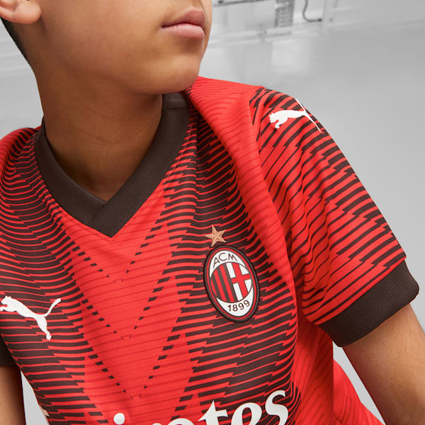 AC Milan 23/24 Youth Home Jersey, For All Time Red-PUMA Black, large-ZAF