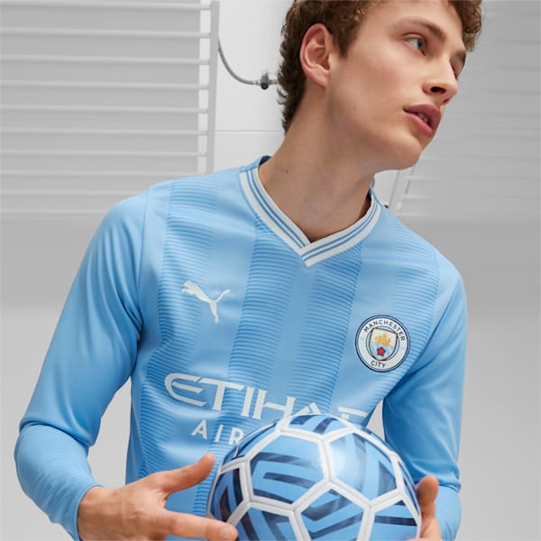 Manchester City F.C. Home Replica Long-Sleeve Jersey Men, Team Light Blue-PUMA White, large-ZAF