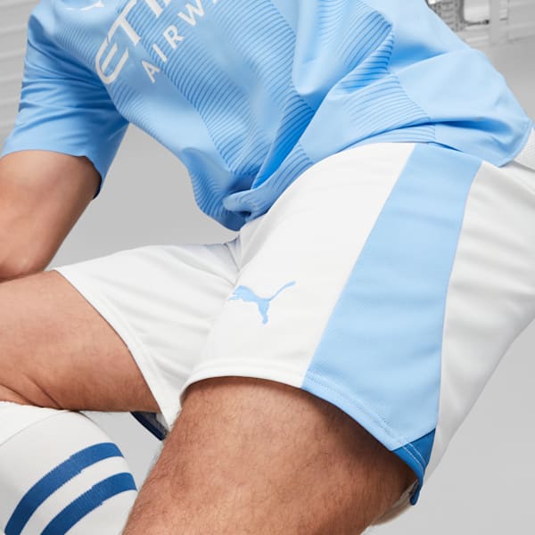 Shorts de fútbol del Manchester City, PUMA White-Team Light Blue, large-ARG