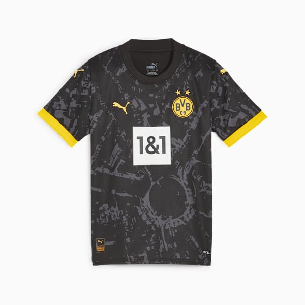 Borussia Dortmund 23/24 Youth Away Jersey, PUMA Black-Cyber Yellow, large-MEX
