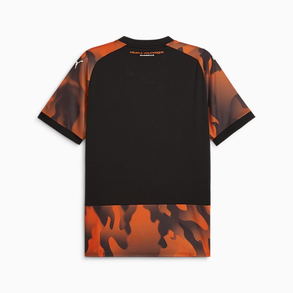 Camiseta tercera del Olympique de Marseille 23/24 para hombre, PUMA Black-Flat Dark Gray-Rickie Orange, large-MEX