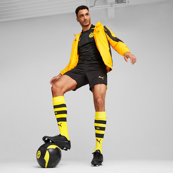 Borussia Dortmund Men's Pre-match Football Jacket, Cyber Yellow-PUMA Black, large-ZAF