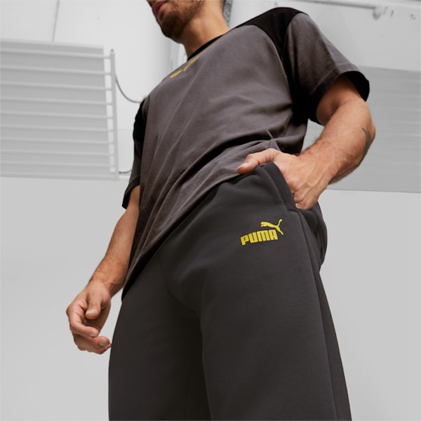Borussia Dortmund Men's FtblCulture Track Pants, PUMA Black-Shadow Gray, large-ZAF
