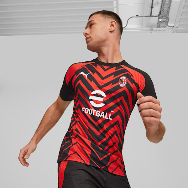 AC Milan Men's Pre-match Jersey, For All Time Red-PUMA Black, large-ZAF