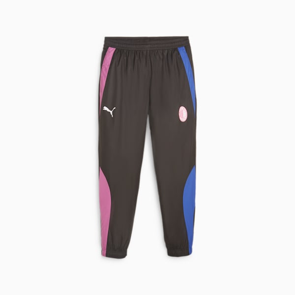Pantalones de fútbol prematch del AC Milan, PUMA Black-Royal Sapphire, large-ARG